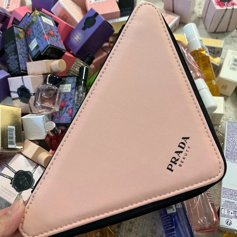 Prada beauty triangle cosmetic bag and High end mystery mini box - Picture 3 of 6